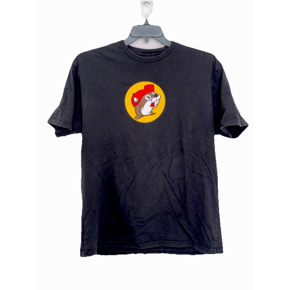 Buc-ee's T-Shirt Mens Size XL, Black w/original Beaver Logo, Cotton Polyester